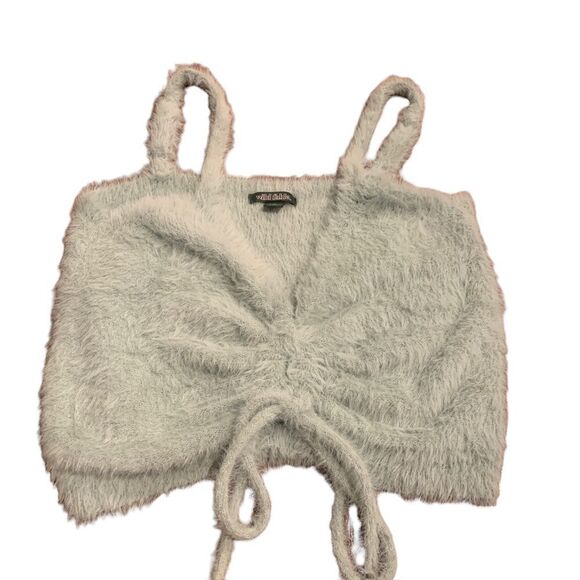 Wild Fable Mint Sea Green Fuzzy Cropped Tank Top M - Picture 1 of 8
